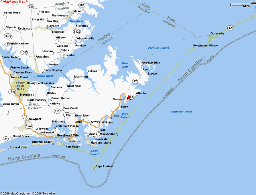 See how close we are to Ocracoke and the Northern Outer Banks